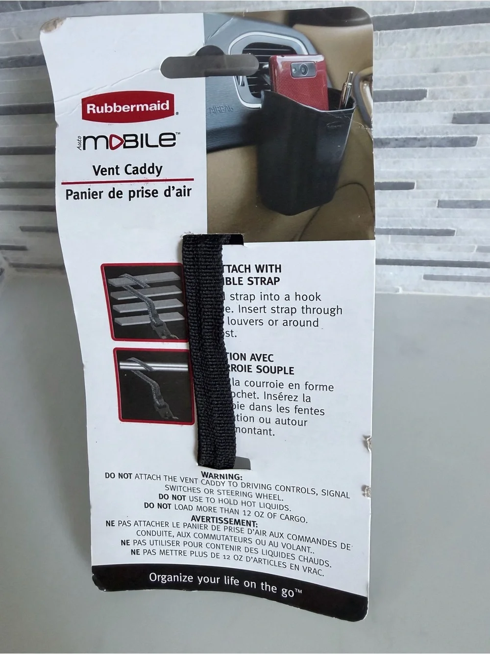 Rubbermaid Black Car Vent Phone & Accessory Pouch
